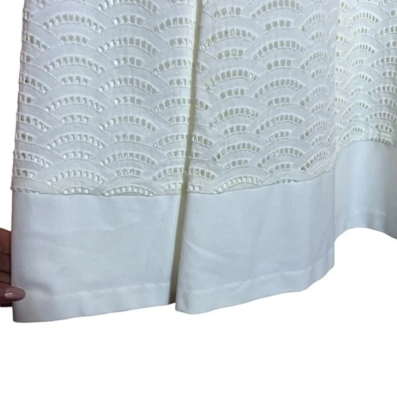 Calvin Klein NWT White Eyelet A-Line Dress • Summer / Bridal / Garden Party • Si - Picture 4 of 8